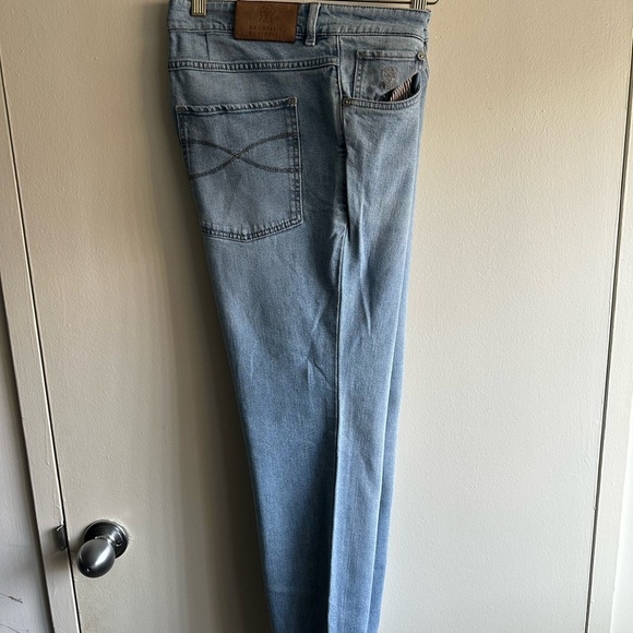 Brunello Cucinelli Light Blue Tapered Denim - Picture 7 of 10